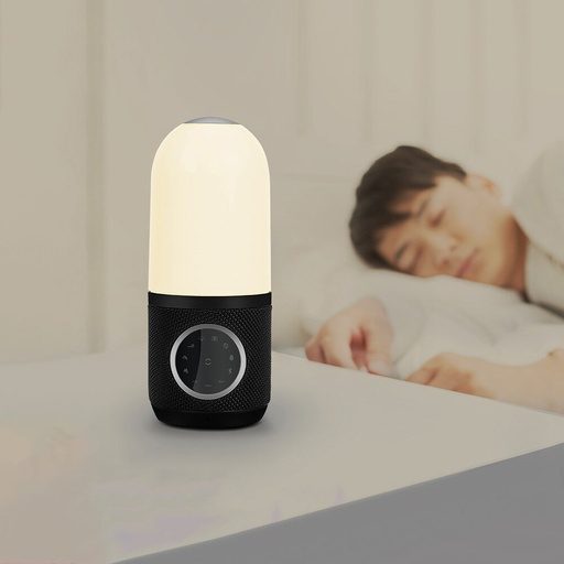 [1988] Velev V06 bluetooth Speaker HIFI Subwoofer Alarm Clock Light White Noise Machine Timing Firefly Sleep Speaker - Black