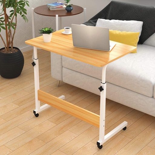 [1717] Home Mobile Laptop Desk Bedside Computer Table Mobile Adjustable Laptop Table Height Side Study Table Liftable Computer Stand |226560|