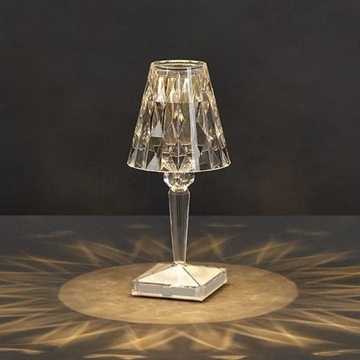 [3119] RECHARGEABLE CRYSTAL RGB TABLE LIGHT BED SIDE LAMP