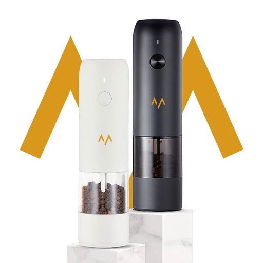 [9387] 7MD Portable Electric Salt & Pepper Grinder | Type-C Charging Port | Transparent Storage Bin | Adjustable Grinding Speed | Portable & Compact Design |
