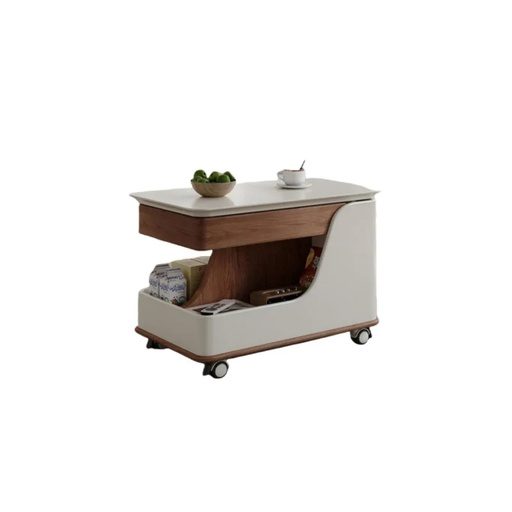 [11231] Stylish Movable Solid Wood Coffee Table with Wheels & Lift Top Multifunctional Space-Saving Design Side Table for Living Room |CJ08|